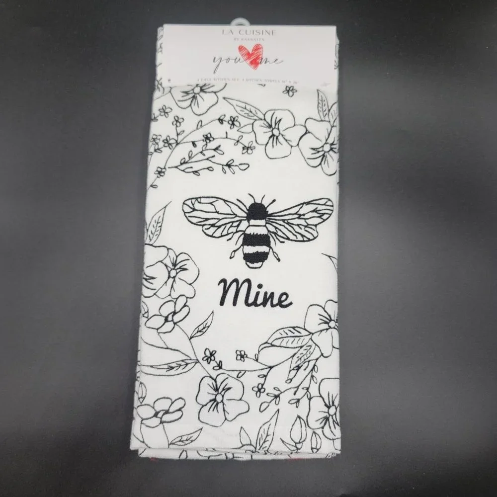 Spring Kitchen Set 4 Pc Bee Mine Towels 16 x 26 Seasonal Decorative Linens
